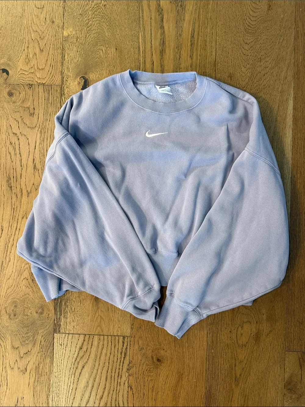 Nike Pastel Lavender Crewneck Sweatshirt with White Swoosh